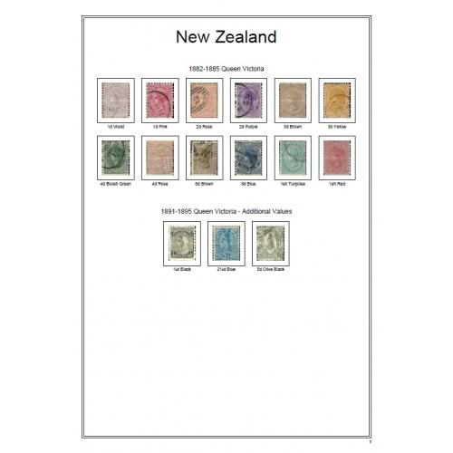 Иллюстрированные листы. Новая Зеландия 1882-1999 *PDF