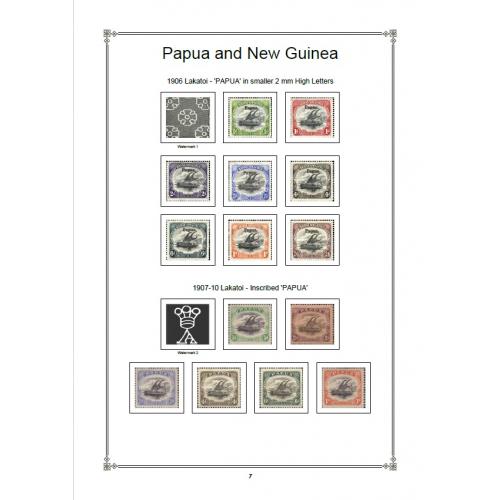 Иллюстрированные листы. Папуа-Новая Гвинея 1885-2021 *PDF