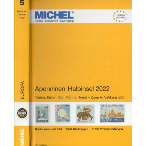 Michel E5 Apenninen-Halbinsel 2022 / Каталог почтовых марок Апеннинский полуостров 2022 *PDF