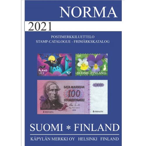 NORMA 2021 Suomi luettelo, 1856-2020 Finland katalog / Каталог почтовых марок Финляндии *PDF