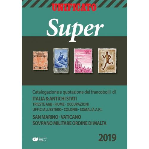 Unificato Super Catalogozione Italia e Territori / Каталог почтовых марок Италии (2019) *PDF