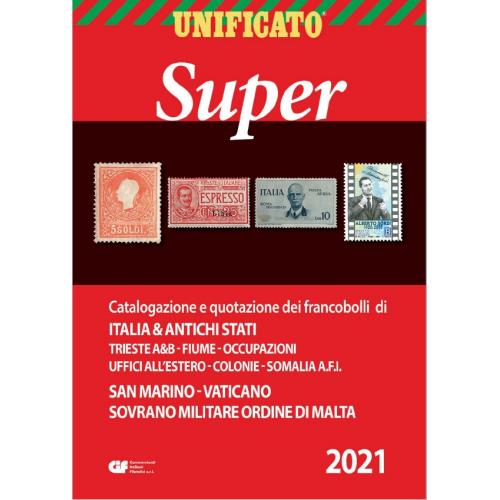 Unificato Super Catalogozione Italia e Territori / Каталог почтовых марок Италии (2021) *PDF