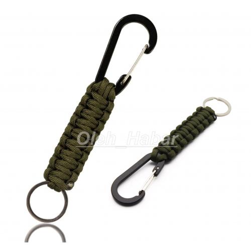 Брелок із паракорду хакі з карабіном (1180)
