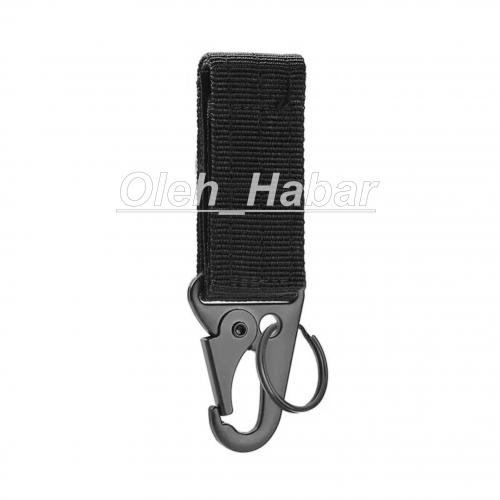 Тактичний карабін на систему Molle на липучці з кільцем (колір чорний) (1447)