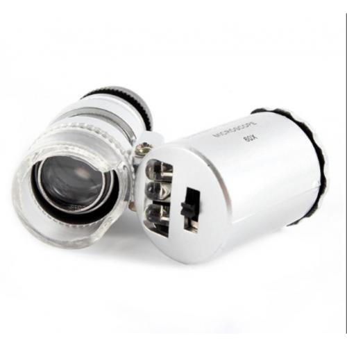Карманный микроскоп MG 9882 60X с LED и ультрафиолетовой подсветкой (1089)
