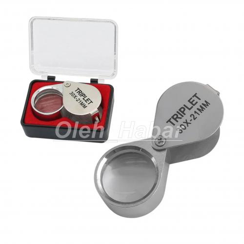 Лупа ювелірна складна 30 кратне збільшення з футляром (1045)