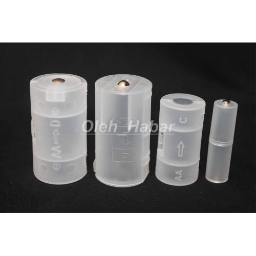 Перехідники під батарейки 4 шт. AAA в AA, AA в C, AA в D (1240)