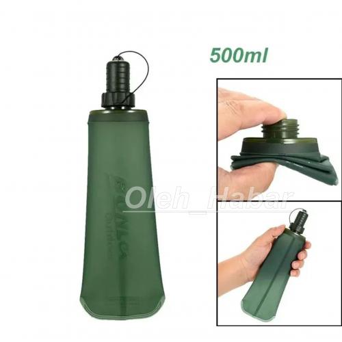 М’яка туристична пляшка для води 500 мл складна. М'яка пляшка для води (1655)