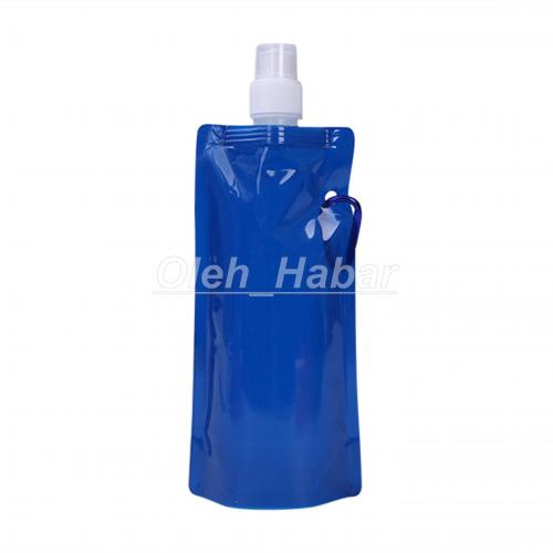 Портативна м'яка пляшка для води з карабіном 480 мл (1450)