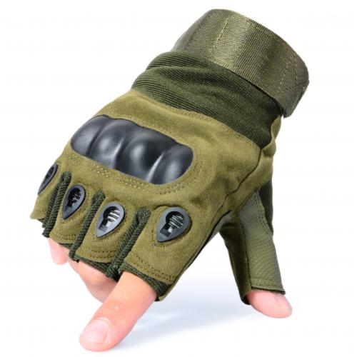 Тактические перчатки с открытыми пальцами Green L (1402)
