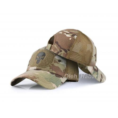 Тактична бейсболка Мультикам Punisher з сіткою для вентиляції (1659)