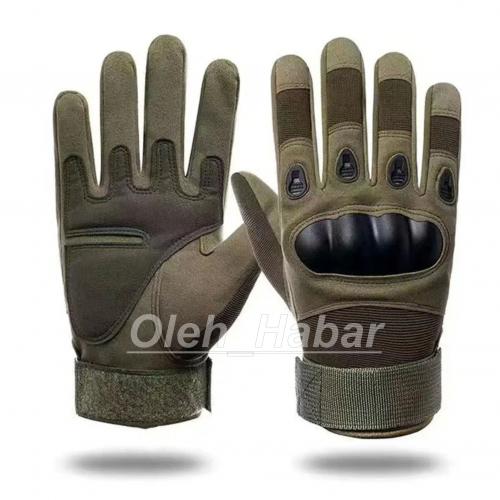 Рукавиці тактичні повнопалі з кісточками. Колір хакі (розмір L) (1471)
