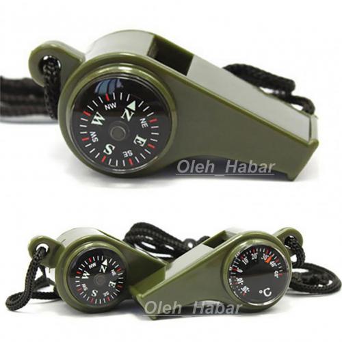 Туристичний свисток 3в1 з компасом і термометром для походів (1485)