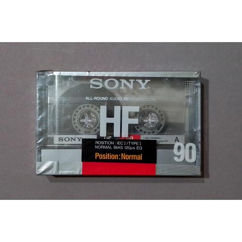 Аудиокассета SONY Normal HF90, запечатанная.