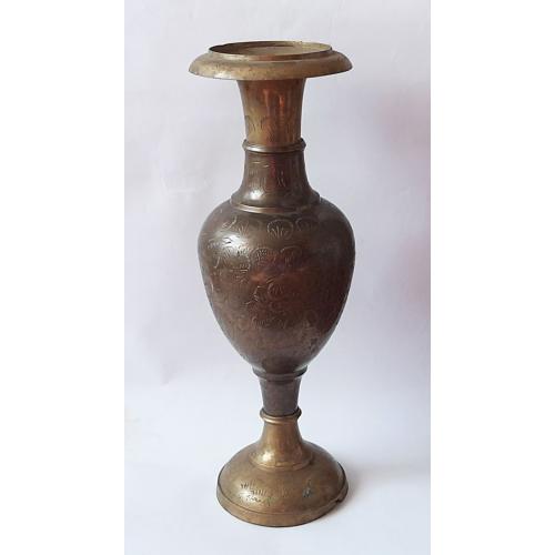 Большая индийская латунная ваза, 70-80е гг. Вес - 1кг. 954гр.