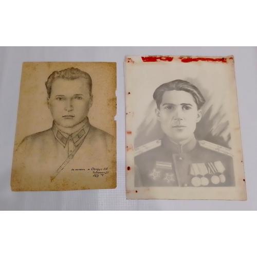 Два портрета военнослужащих, 1925г. и 1946г.