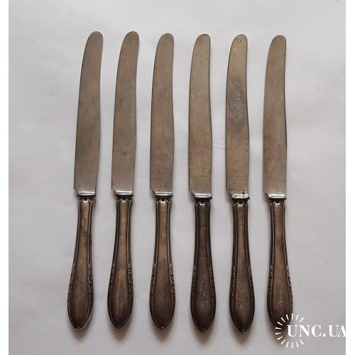Старинные столовые ножи с посеребрянными ручками, Германия.