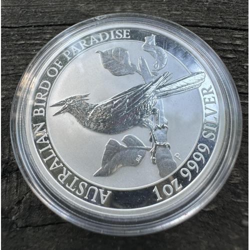 Австралия 1 доллар 2019 год серебро 1oz райская пташка Елизавета 