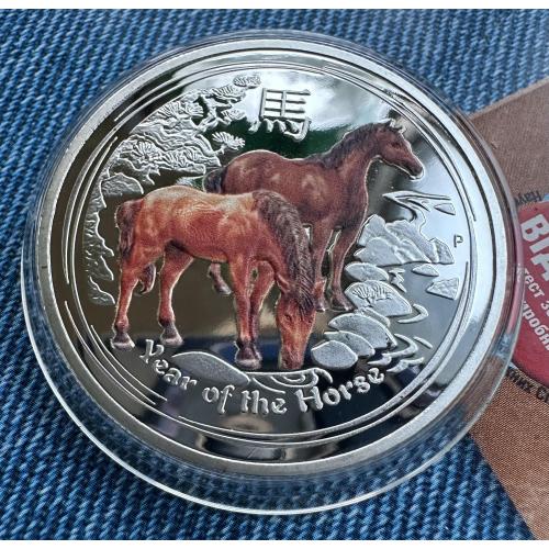 Австралия 1 доллар никель фейк год лошади