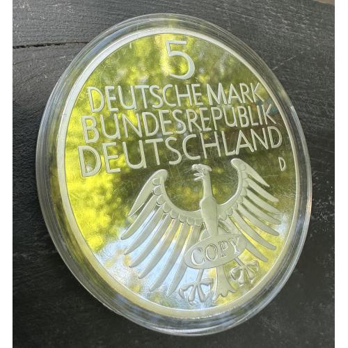 Германия 5 марок 1952 год никель копия