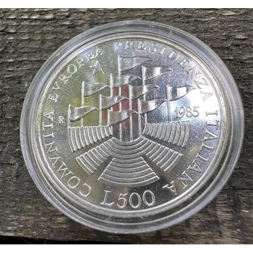 Италия 500 лир 1985 год серебро