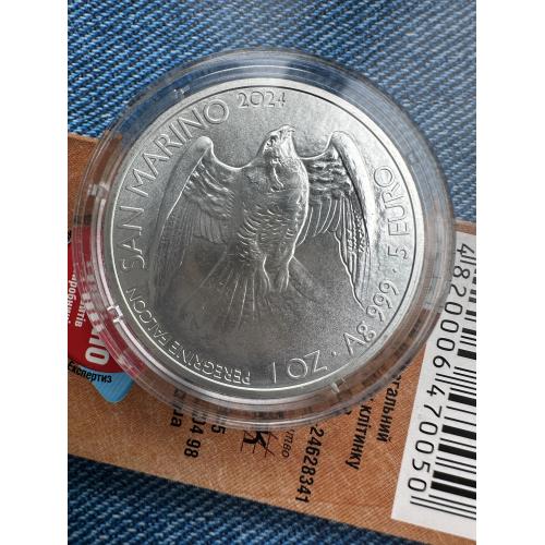 Сан-Марино 5 евро 2024 год серебро 1 oz