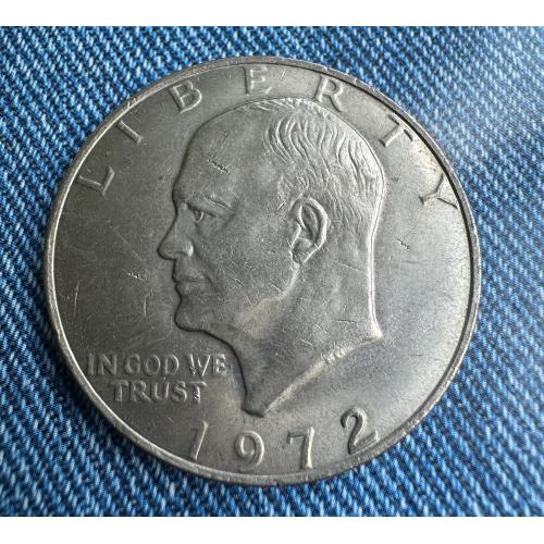 США 1 доллар 1972 год никель Ейзенхауер