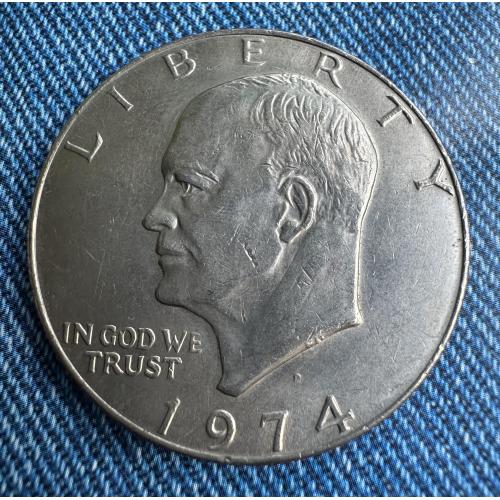 США 1 доллар 1974 год никель Ейзенхауер