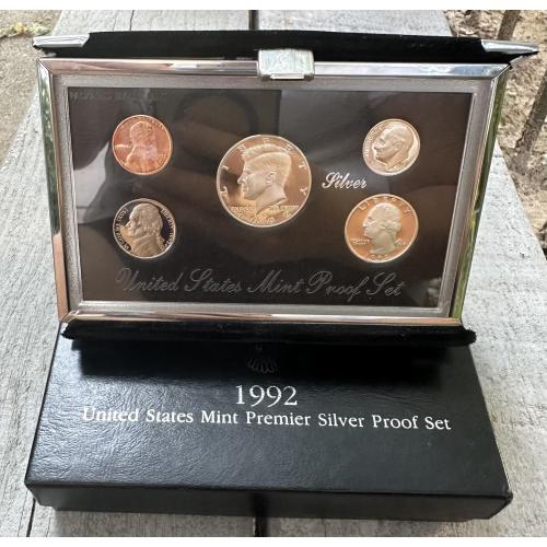 США 50 центов Кенеди серебро 1992 год набор монет 