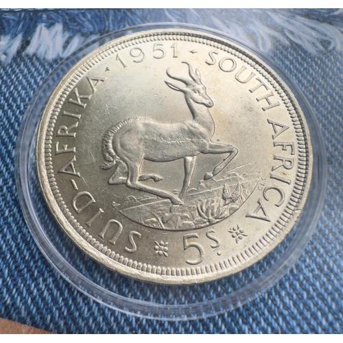 Южно-Африканская республика 5 долларов 1951 год серебро Георг 6