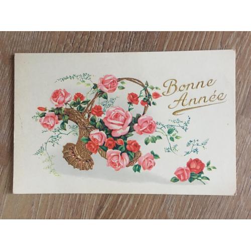 Французская открытка. Цветы