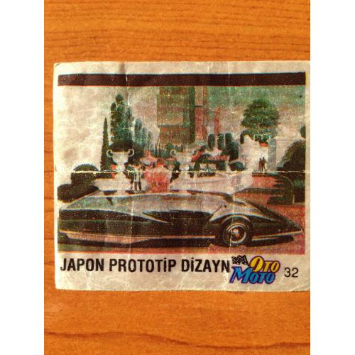Japon Ptototip Dizayn.  Вкладыш от жвачки OTO MOTO 32