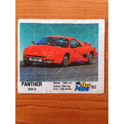 Panther Solo.  Вкладыш от жвачки OTO MOTO 82