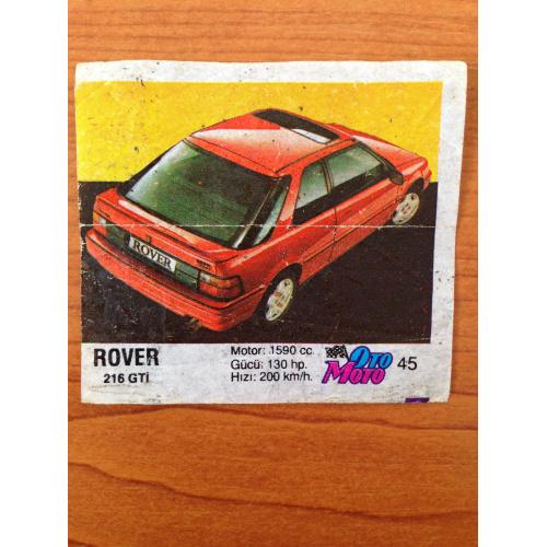 Rover 216 GTI. Вкладыш от жвачки OTO MOTO 45