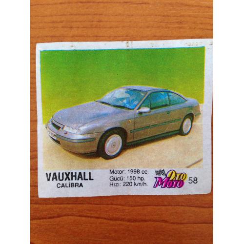 Vauxhall Calibra.  Вкладыш от жвачки OTO MOTO 58