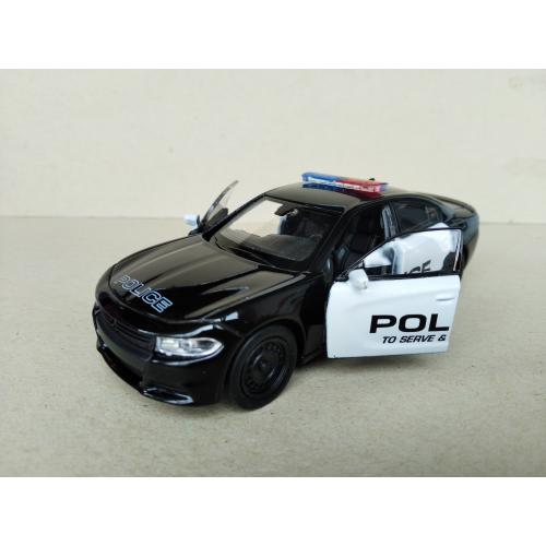 Dodge Charger R/T 2015-2019 LD USA Police 1:43 чорно-білий Welly