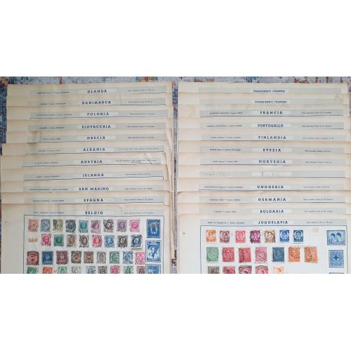 Коллекция марок на 40 листах (ок. 1930-50хх)