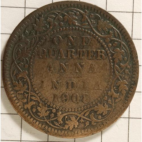 1/4 анна 1908 рік Британська Індія