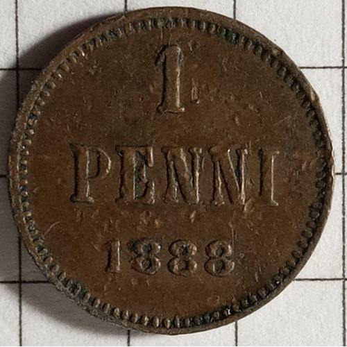 1 пені 1888 рік Фінляндія