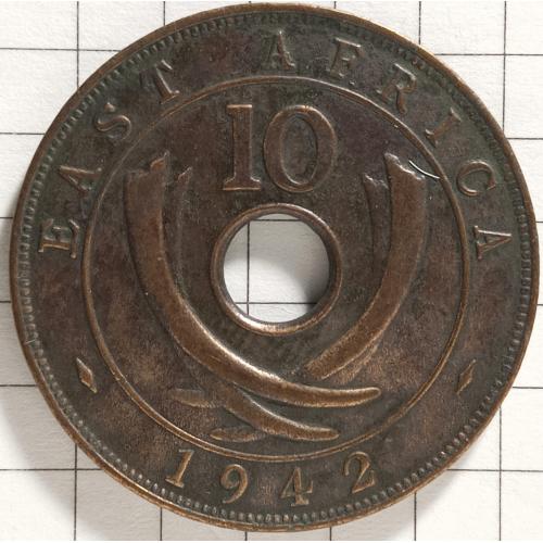 10 центів 1942 рі Британська Східна Африка