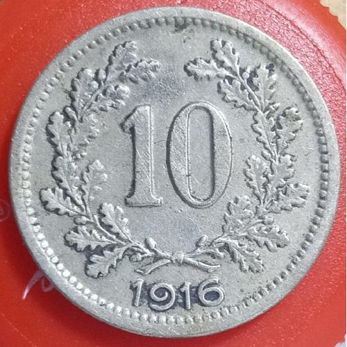 10 гелерів 1916 рік Австро-Угорщина