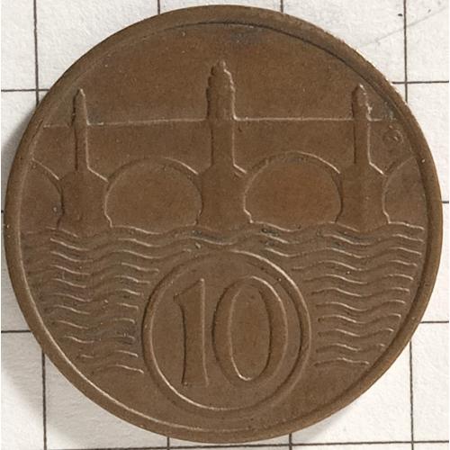 10 гелерів 1937 рік Чехословаччина