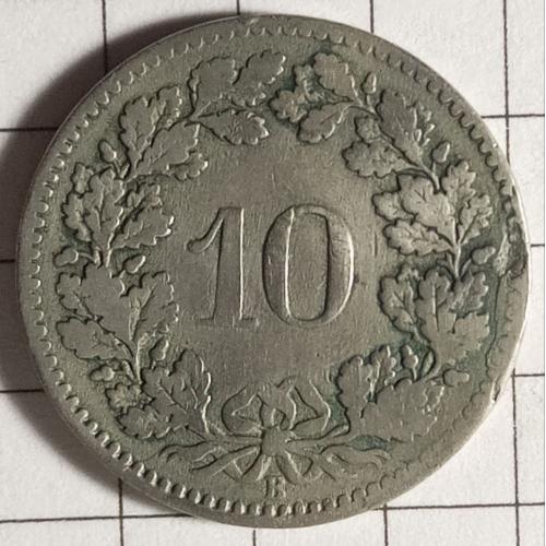 10 раппен 1881 рік Швейцарія