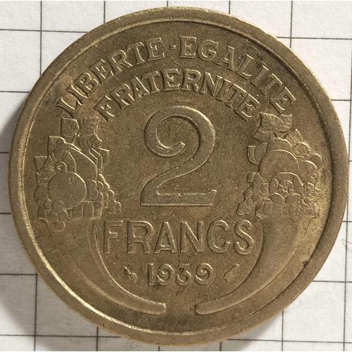 2 франка 1939 рік Франція 