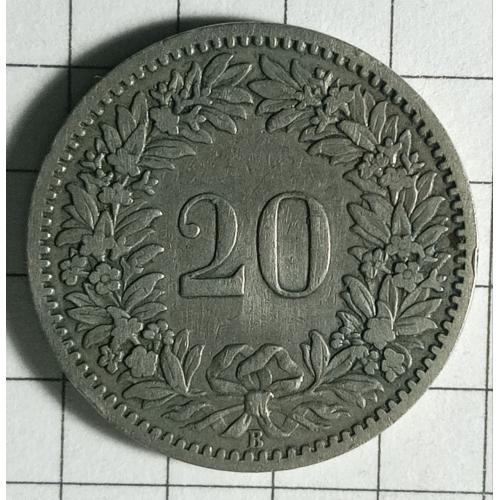 20 раппен 1883 рік Швейцарія