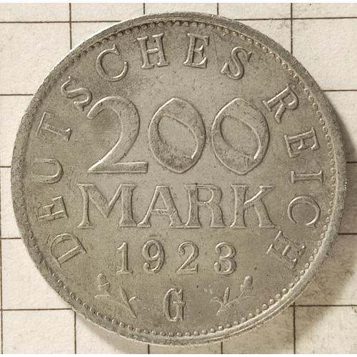 200 марок 1923 рік Німеччина.Веймарчька республіка 