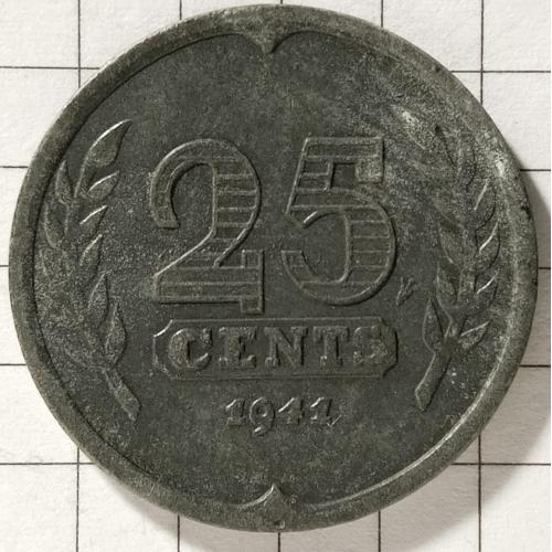 25 центів 1941 рік Нідерланди 