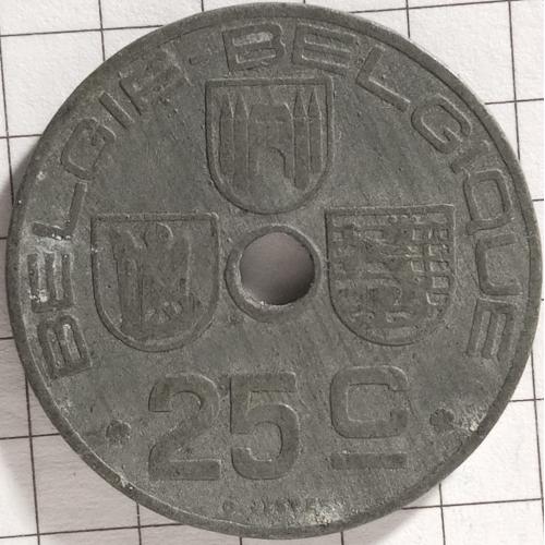 25 сантимів 1942 рік Бельгія 