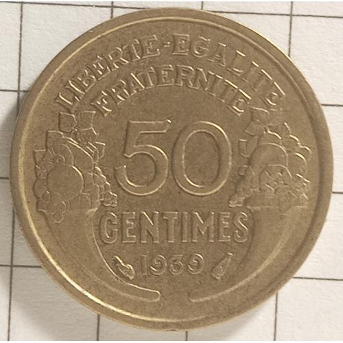 50 сентімо 1939 рік Франція 