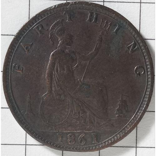 Фартинг 1861 рік Велика Британія